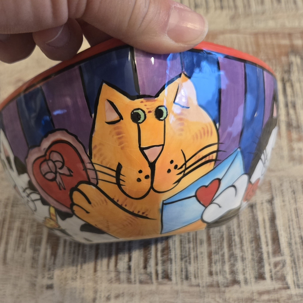 Colorful Cat Bowl